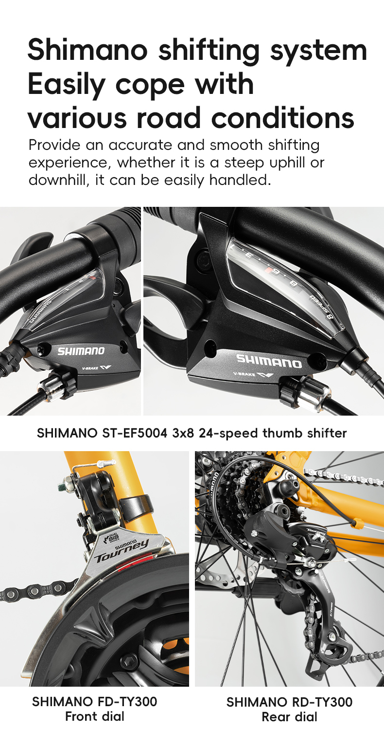 ROCKBROS SGD Folding Mountain Bike, Aluminum Alloy Frame, 26" Wheelset, 24 Speed