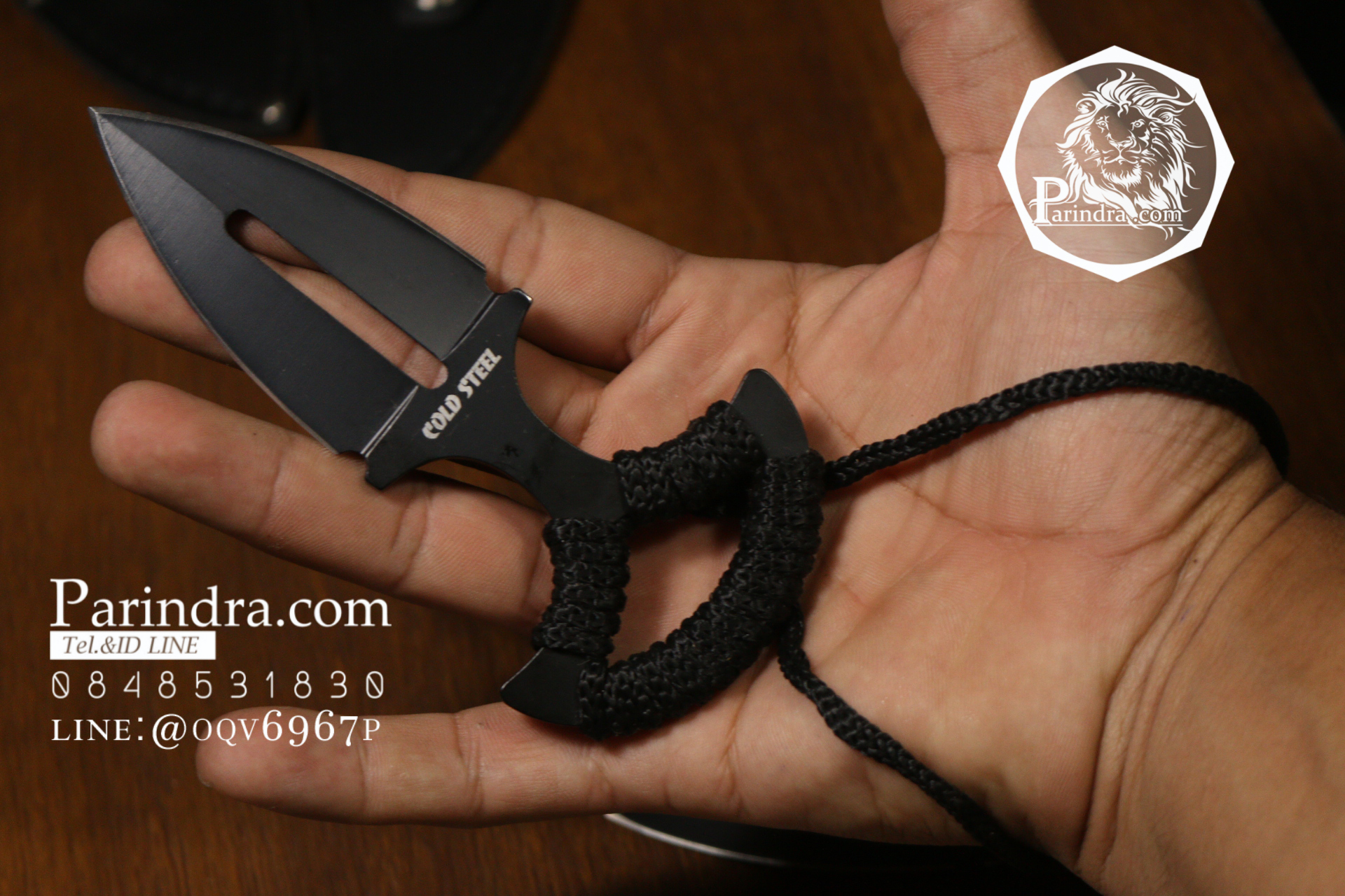 มีดชกต่อสู้ COLD STEEL (oem) ใบดำ ด้ามพันเชือก