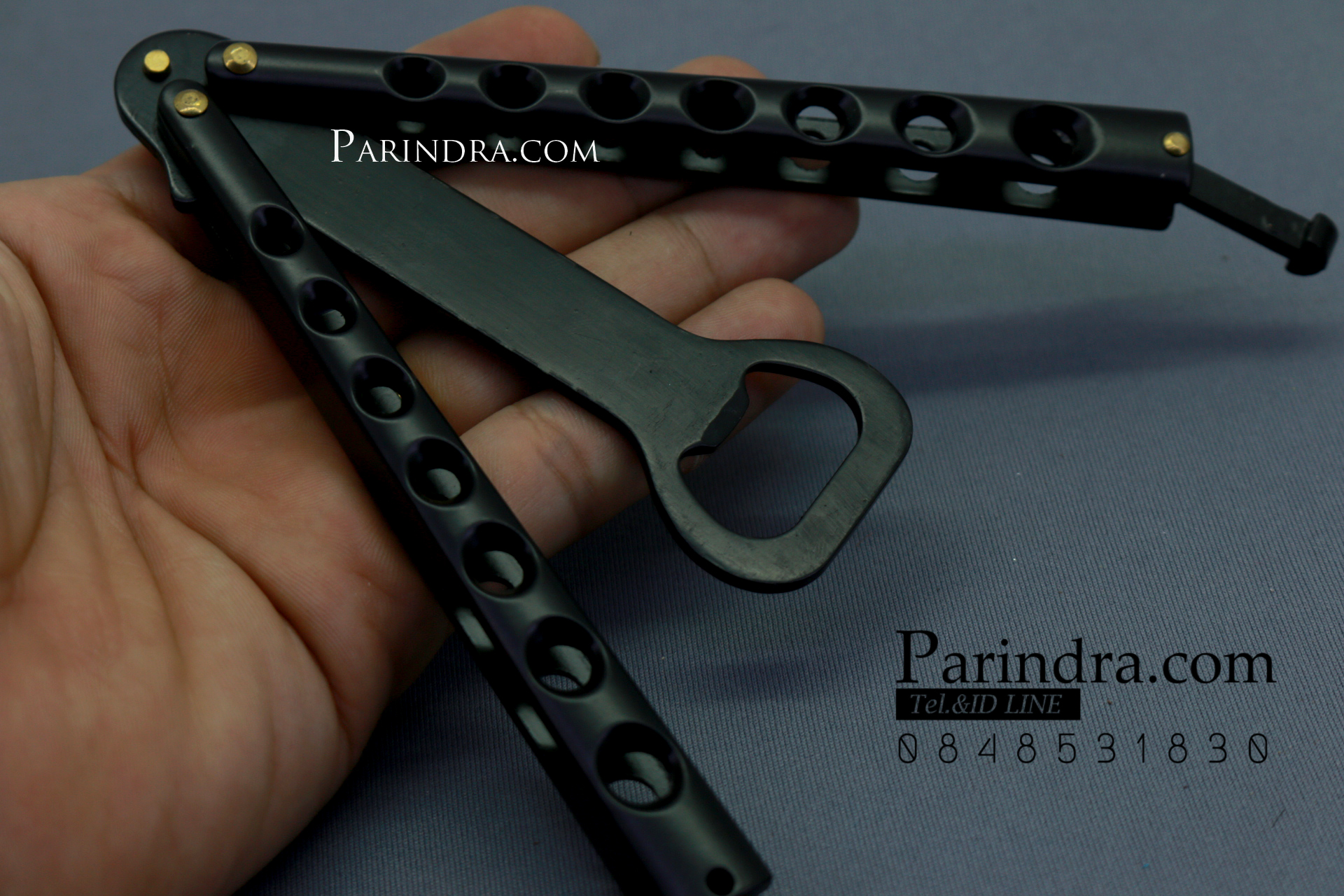 มีดบาลีซอง Balisong มีดควง มีดปีกผีเสื้อ แบบมีที่เปิดขวด BLA003