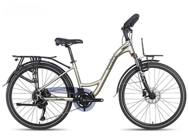 BATTLE Tuoge 300 จักรยานท่องเที่ยว 26 นิ้ว 18 สปีด ดิสก์เบรกน้ำมัน แฮนด์ผีเสื้อ