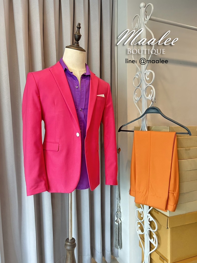 พร้อมเช่า ชุดสูทชาย แฟชั่น Set คละสี