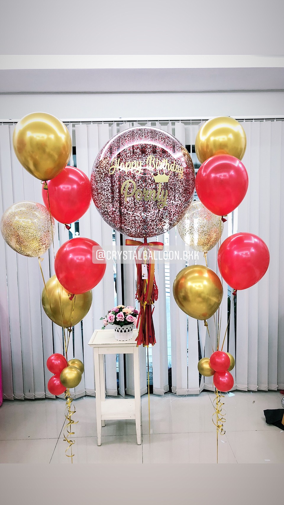 ลูกโป่ง วันเกิด ฺBubble ขนาด 24" สีสัน สะดุดตา พร้อม ช่อลูกโป่ง ช่อ 5 ลูก 2 ช่อ,ลูกโป่งใส ใส่กลิตเตอร์ พร้อมตกเเต่ง สามารถเปลี่ยนสีลูกโป่ง/เปลี่ยนข้อความ/เปลี่ยนขนาดได้