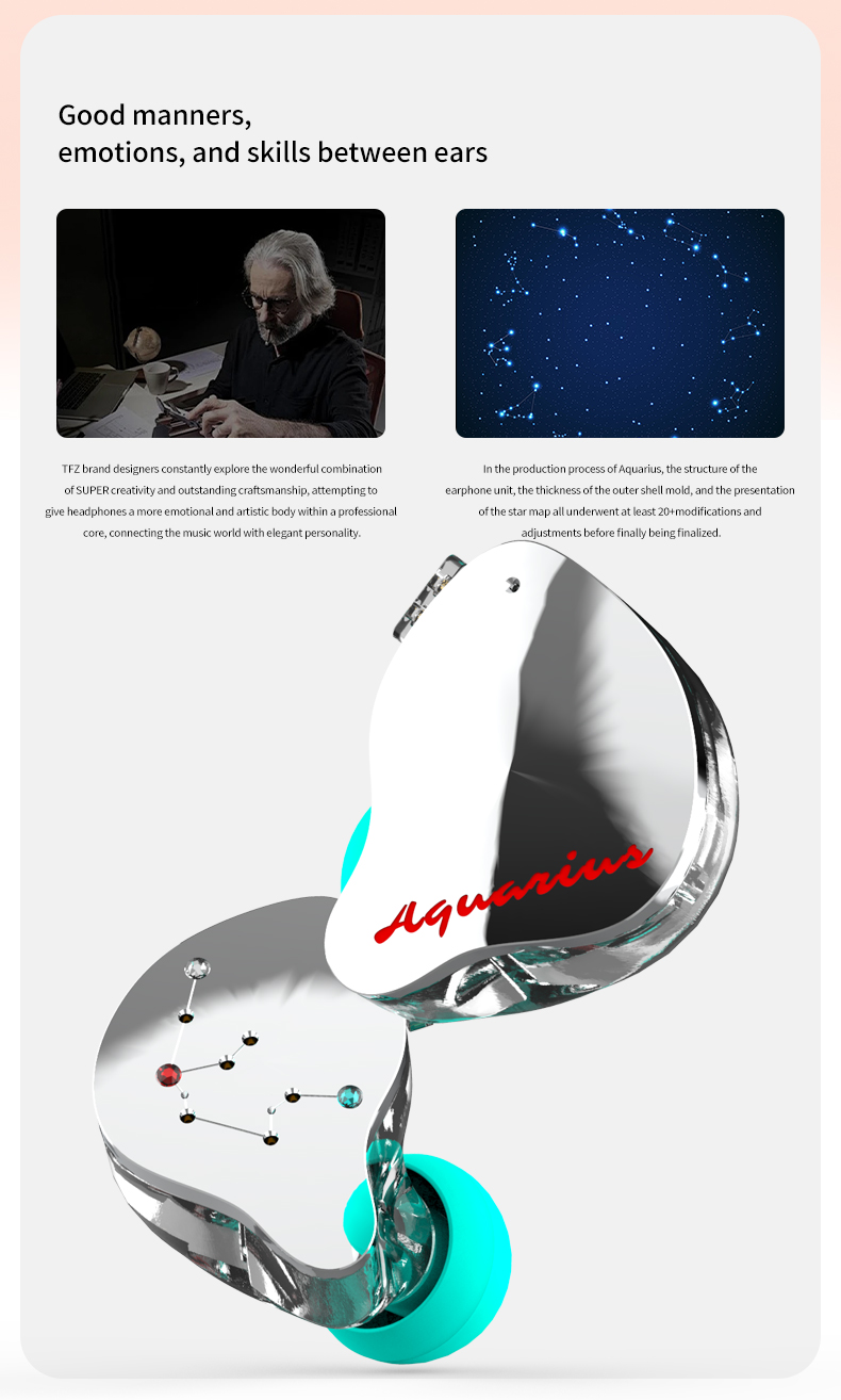 SuperTFZ Aquarius หูฟัง IEMs ไดรเวอร์ ไดนามิก 11.4 มม. บอดี้อลูมิเนียมโลหะเกรดการบิน ประกันศูนย์ไทย