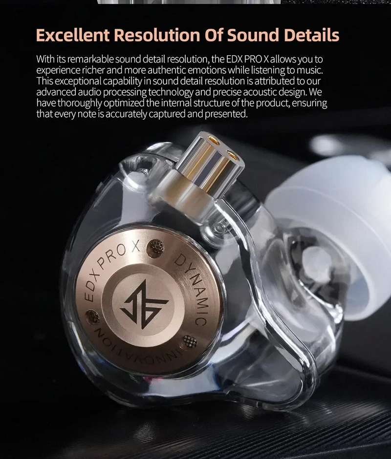 KZ EDX PRO X หูฟัง Iems ไดรเวอร์ไดนามิกซูเปอร์ลิเนียร์ ประสิทธิภาพเสียงที่โดดเด่น ประกันศูนย์ไทย