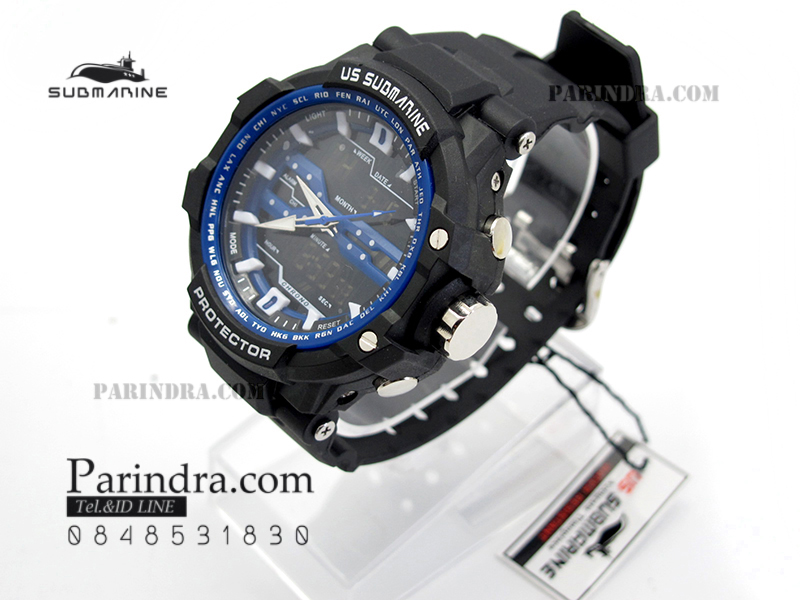 นาฬิกา US submarine Protector รุ่น TP3152M สีฟ้าเข้ม พื้นหลังดำ ของแท้ 100%