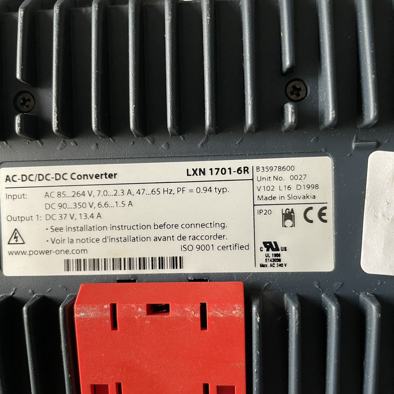 LXN 1701-6R POWER SUPPLY " POWER-ONE "