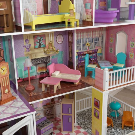 KidKraft Country Estate Dollhouse with 31 Accessories บ้านตุ๊กตาคฤหาสน์ในเมือง หลังใหญ่ มาพร้อมกับเฟอร์นิเจอร์31ชิ้น มีเสียงและไฟเวลาเล่น