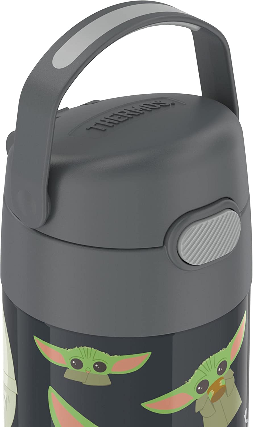 กระติกน้ำเก็บความเย็น มีหูหิ้ว THERMOS FUNTAINER 12 Ounce Stainless Steel Vacuum Insulated Kids Straw Bottle, Mandalorian