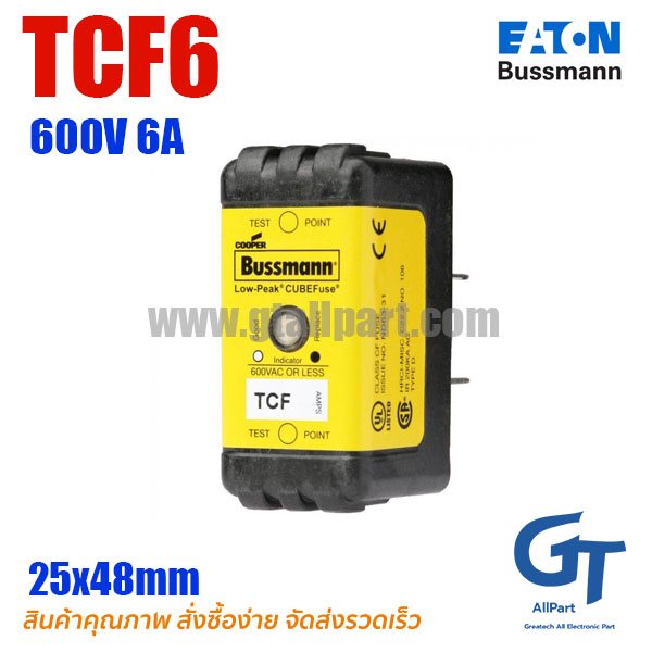 (Pre Order) Eaton Bussmann , TCF6 , 600V 6A , Time Delay