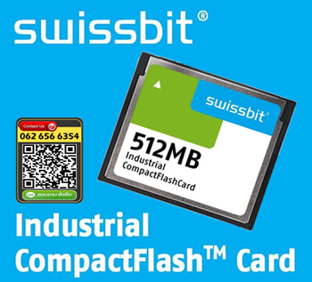 SWISSBIT, SFCF0512H1BK1TO-I-MS-553-SMA ,Compact Flash Card,512MB ,C-300 ,SLC, -40°C ~ 85°C