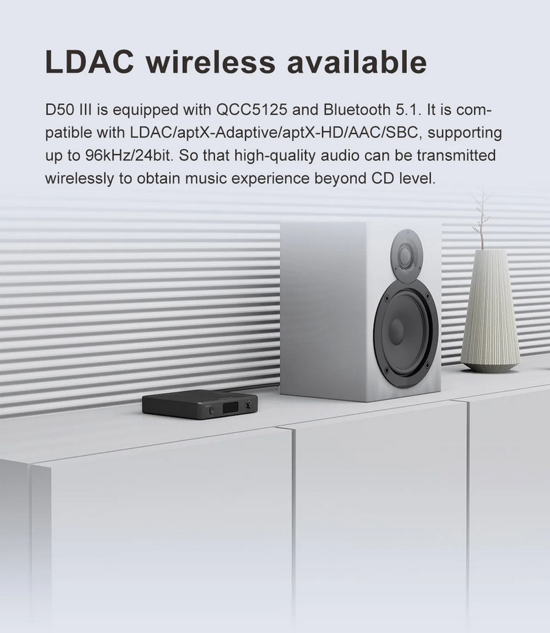 Topping D50III DAC ตั้งโต๊ะระดับ HiFi ชิป ES9039Q2M x2 รองรับ LDAC, Dual Hi-Res ประกันศูนย์ไทย