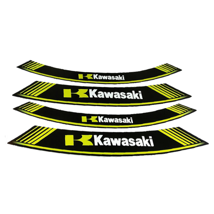 สติ๊กเกอร์ติดขอบล้อ KAWASAKI สีเขียว