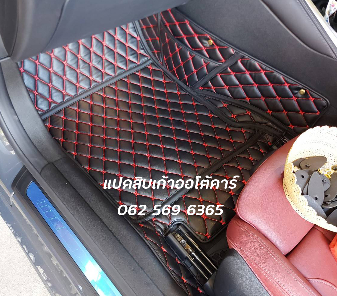 ขายพรมรถยนต์ BMW 430I G22 ปี 2022 ปูพรมหกดี สีดำด้ายแดง เต็มคัน