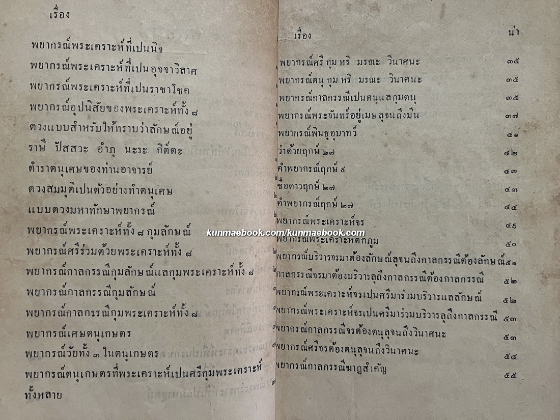 คัมภีร์มหาทักษาพยากรณ์ รวบรวมโดย ฉ.ต.ป. พิมพ์ พ.ศ.2474