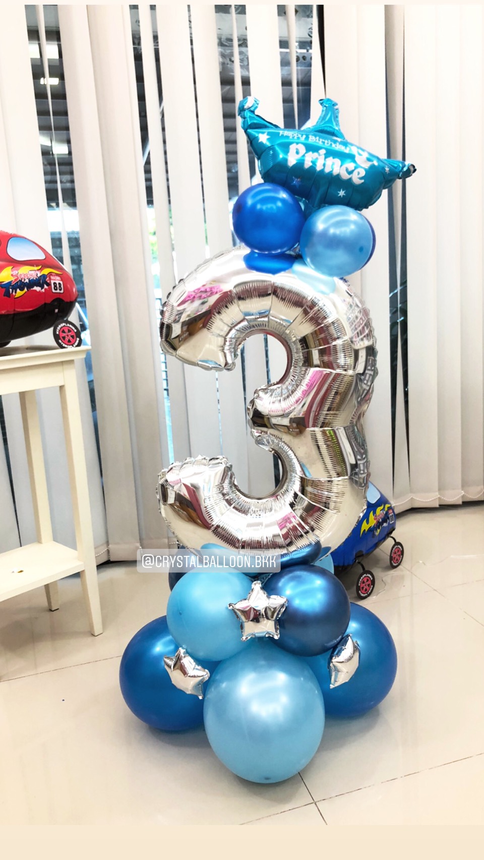 ลูกโป่ง วันเกิดเด็ก ฟอยล์ตัวเลข ขนาด 40" ตั้งฐาน 1 ชิ้น พร้อมตกแต่ง สามารถเปลี่ยนสีลูกโป่ง/เปลี่ยนสี-ฟอยล์ตัเวลขได้