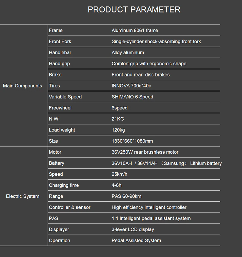 PRETIGO C2 700c Electric Bike Li-ion Powered Sports Bike Urban ebike Women's swan frame bicycle commuter travel electric bicycle