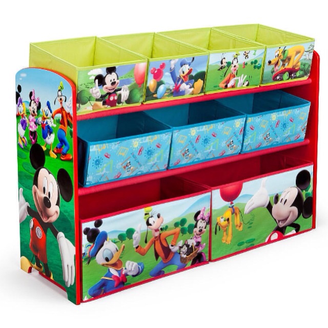 Disney Mickey Mouse Deluxe 9-Bin Toy Organizer ชั้นเก็บของเด็ก ลายมิกกี้เม้าส์ ขนาดใหญ่ ชั้นเก็บของ 9 ช่อง