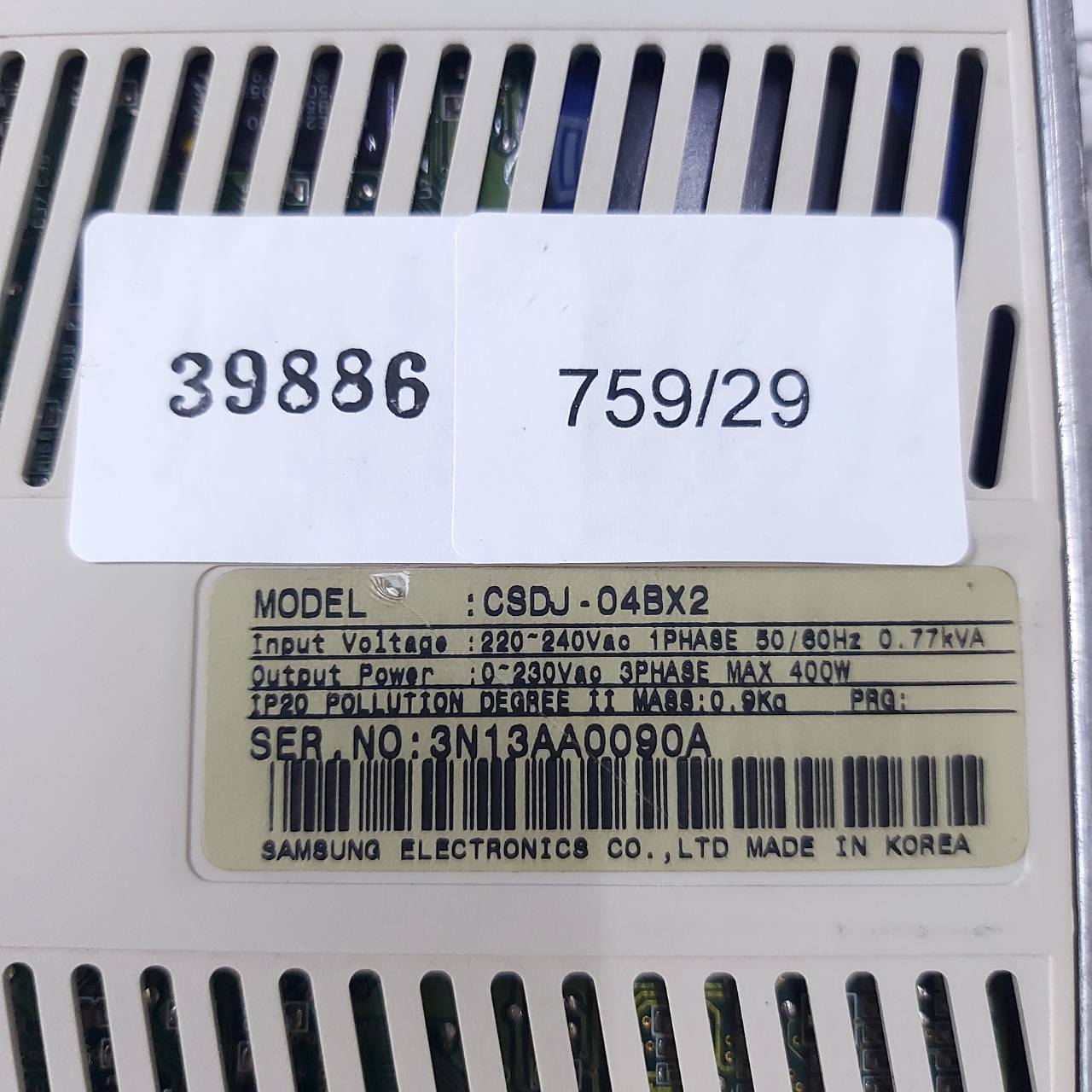 CSDJ-04BX2 SERVO DRIVE " SAMSUNG "