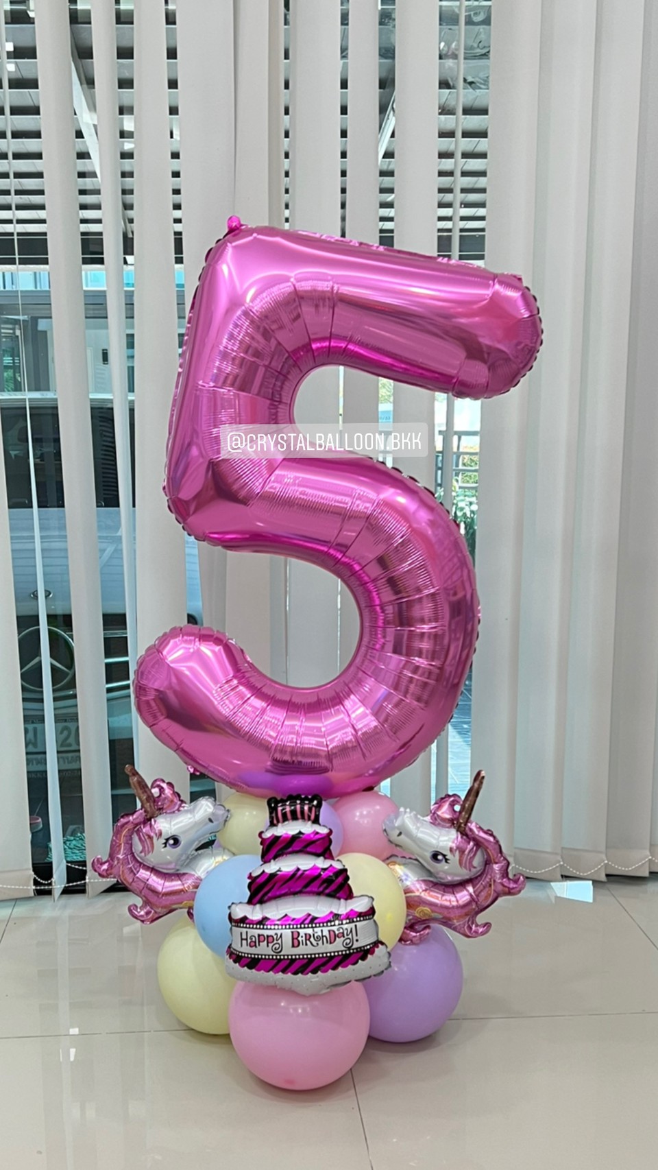 ลูกโป่ง วันเกิดเด็ก ฟอยล์ตัวเลข ขนาด 40" ตั้งฐาน 1 ตัว พร้อมตกแต่ง สามารถเปลี่ยนสีลูกโป่ง/เปลี่ยนสี-ฟอยล์ตัวเลขได้
