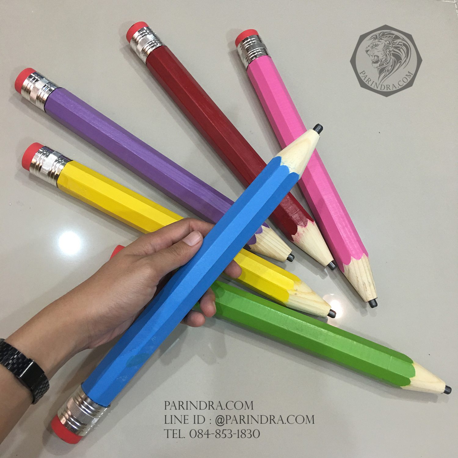 ดินสอไม้ยักษ์ ใหญ่เวอร์ กันลืม กันหาย มีหลากหลายสี