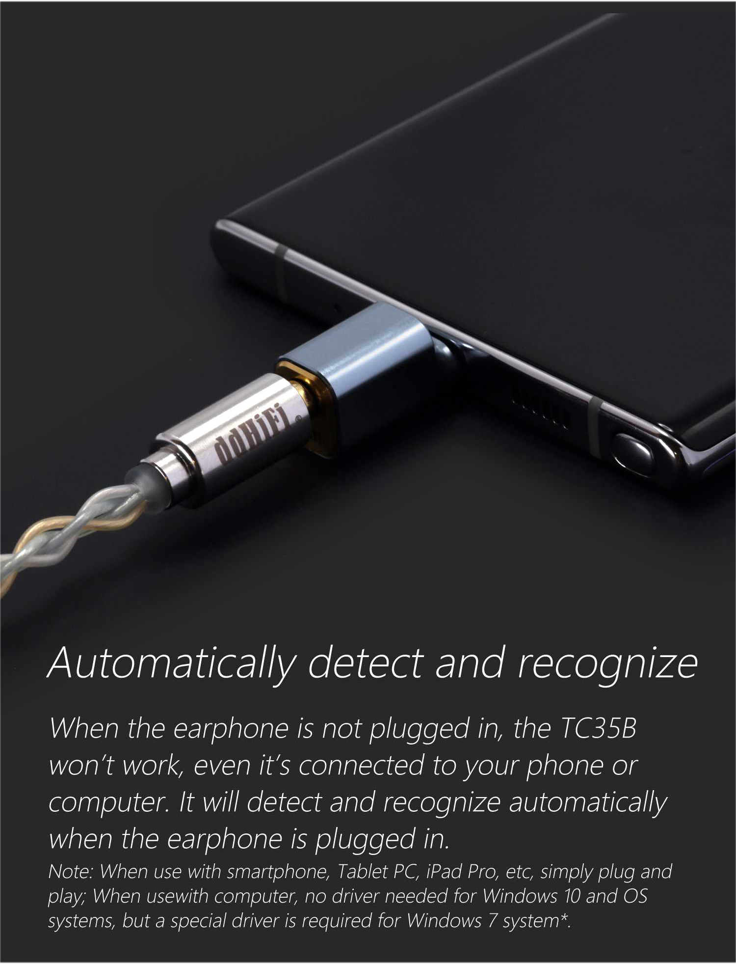 ขาย DD TC35B 2021 แจ็คแปลง Type C ให้รองรับหูฟัง 3.5mm มี DAC ในตัว