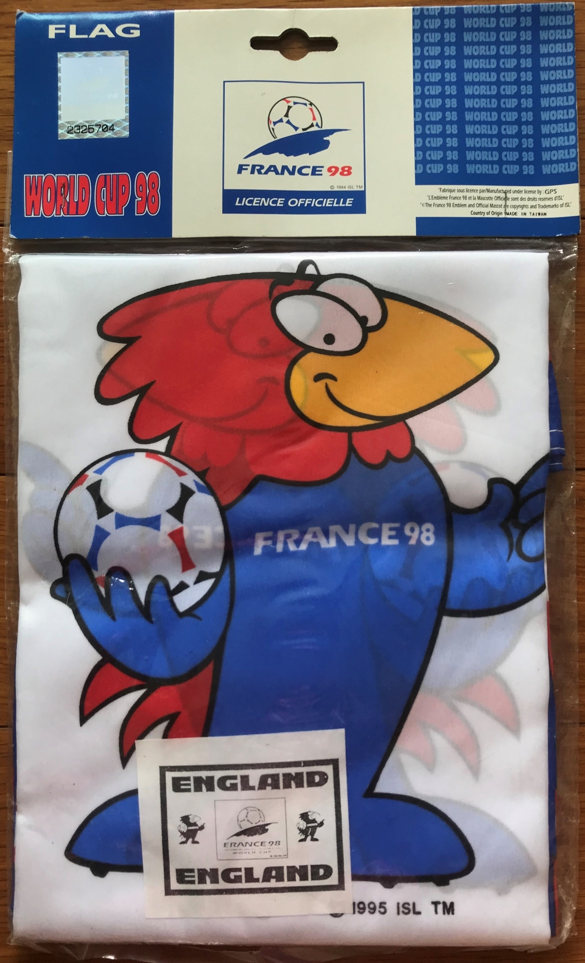 ธง ฟุตบอล ทีมชาติอังกฤษ - ENGLAND / WORLD CUP FRANCE 98 ใหม่ / ENGLAND National Football Team Flag - ENGLAND / WORLD CUP FRANCE 98 NEW