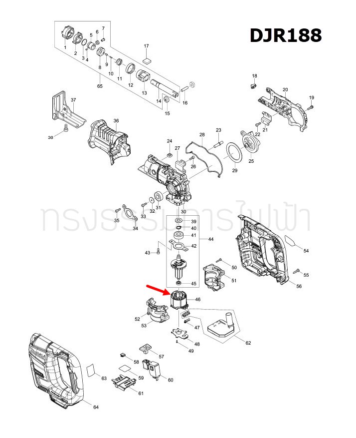 ฟิลคอยล์ จิ๊กซอว์ Makita มากีต้า DUB184, DJR188 (แท้) ##