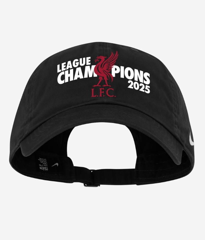 หมวกลิเวอร์พูลแชมป์พรีเมียร์ลีก Nike 24/25 League Winners สีดำของแท้