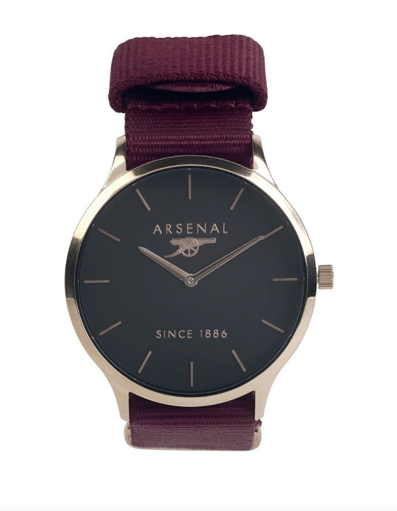 นาฬิกาข้อมืออาร์เซนอล Womens Rose Gold & Burgundy ผู้หญิงของแท้