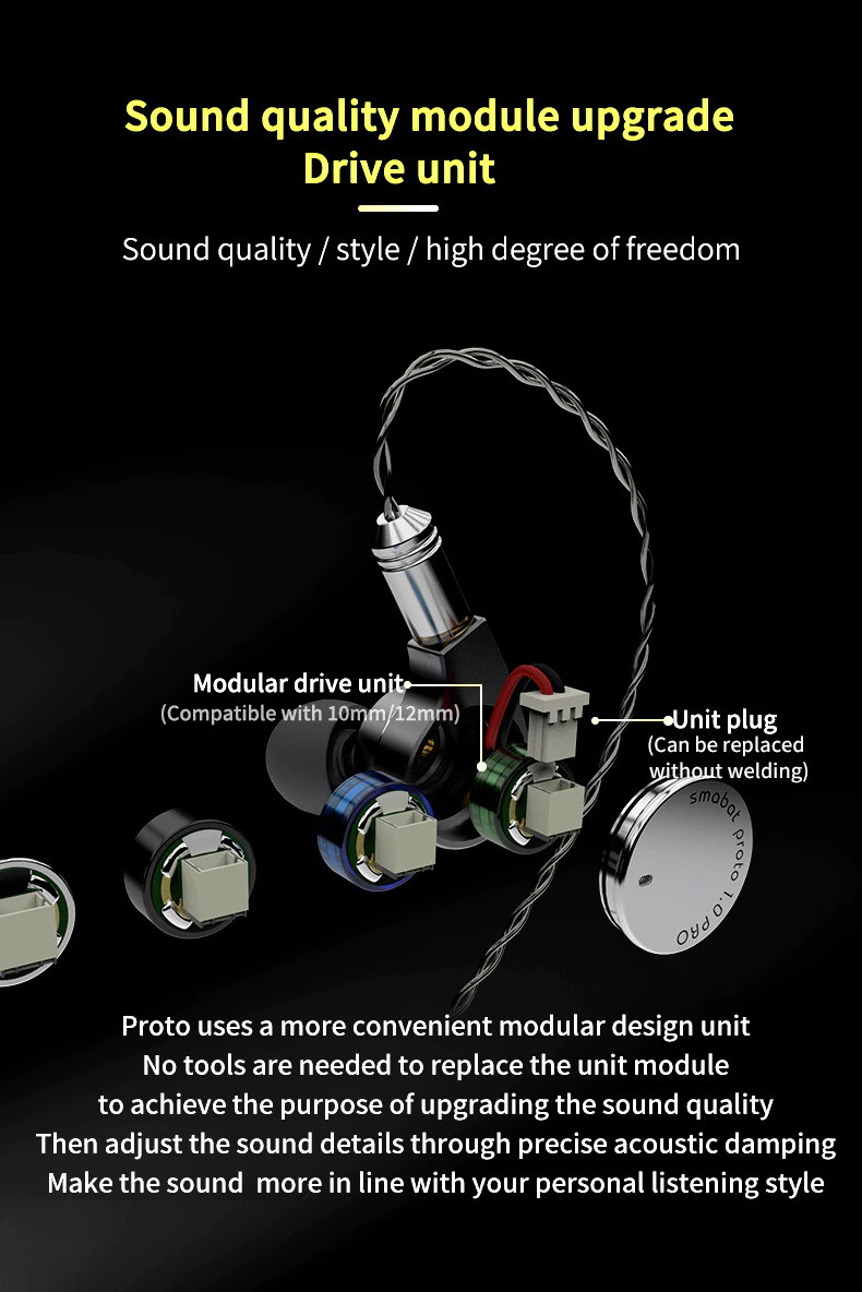 ขาย SMABAT Proto 1.0 หูฟัง IEMs พร้อมลูกเล่นถอดอัพเกรด Driver ได้ไม่ต้องบัดกรี