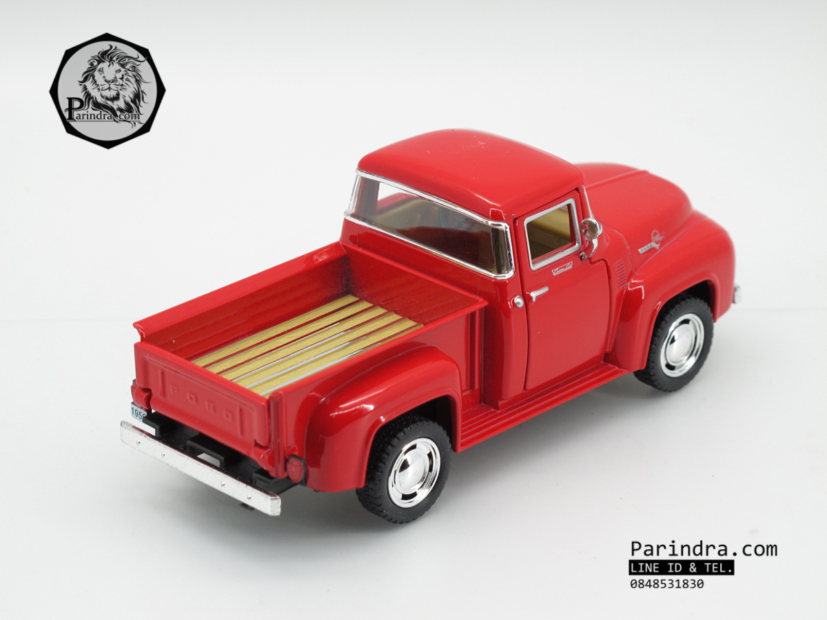 โมเดลรถเหล็กรถจำลอง Ford 1956 F-100 Pickup KT5385 อัตตราส่วน 1:38 สีแดง