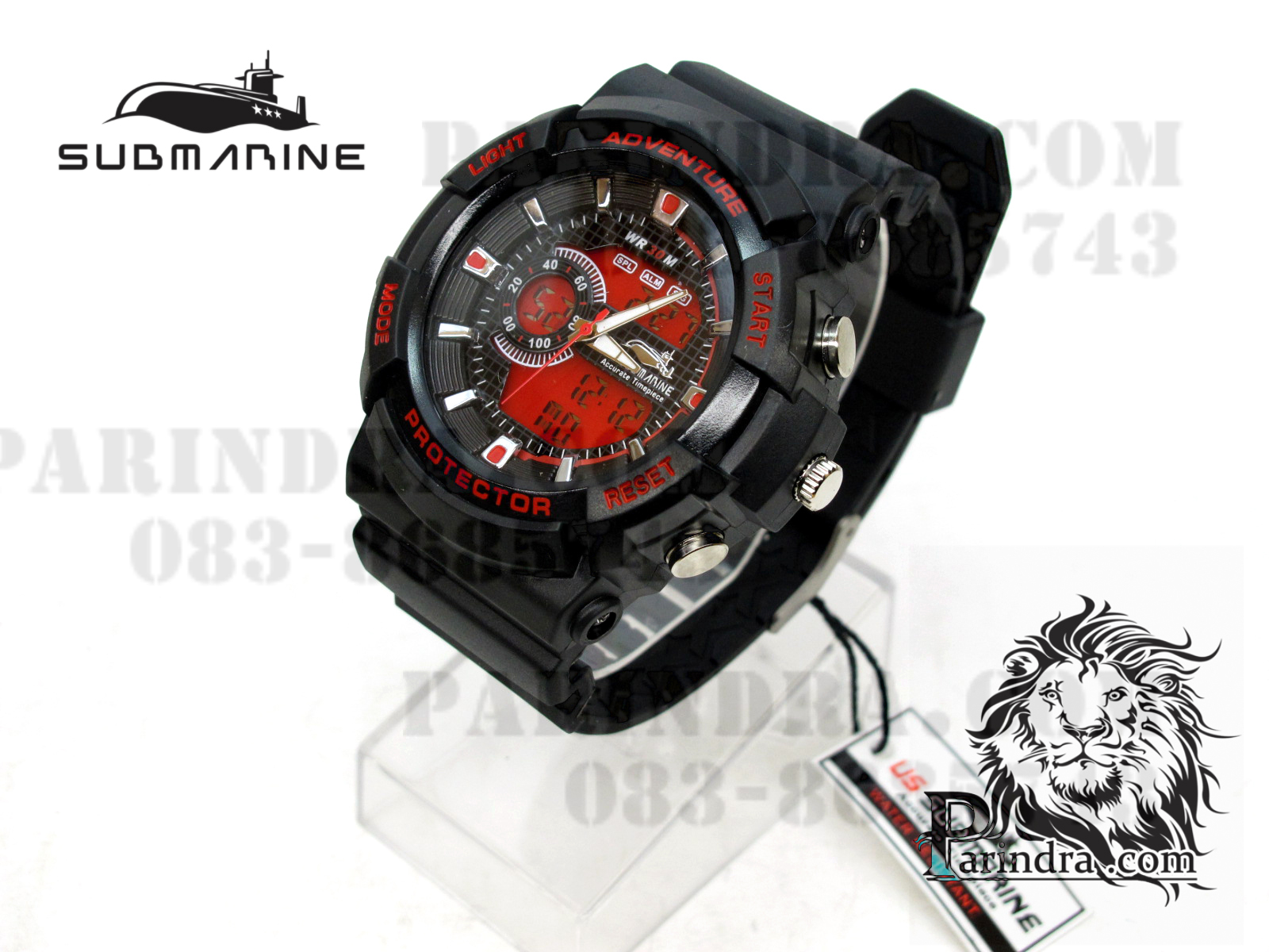 US submarine Protector รุ่น TP3147M สีดำตัดแดง