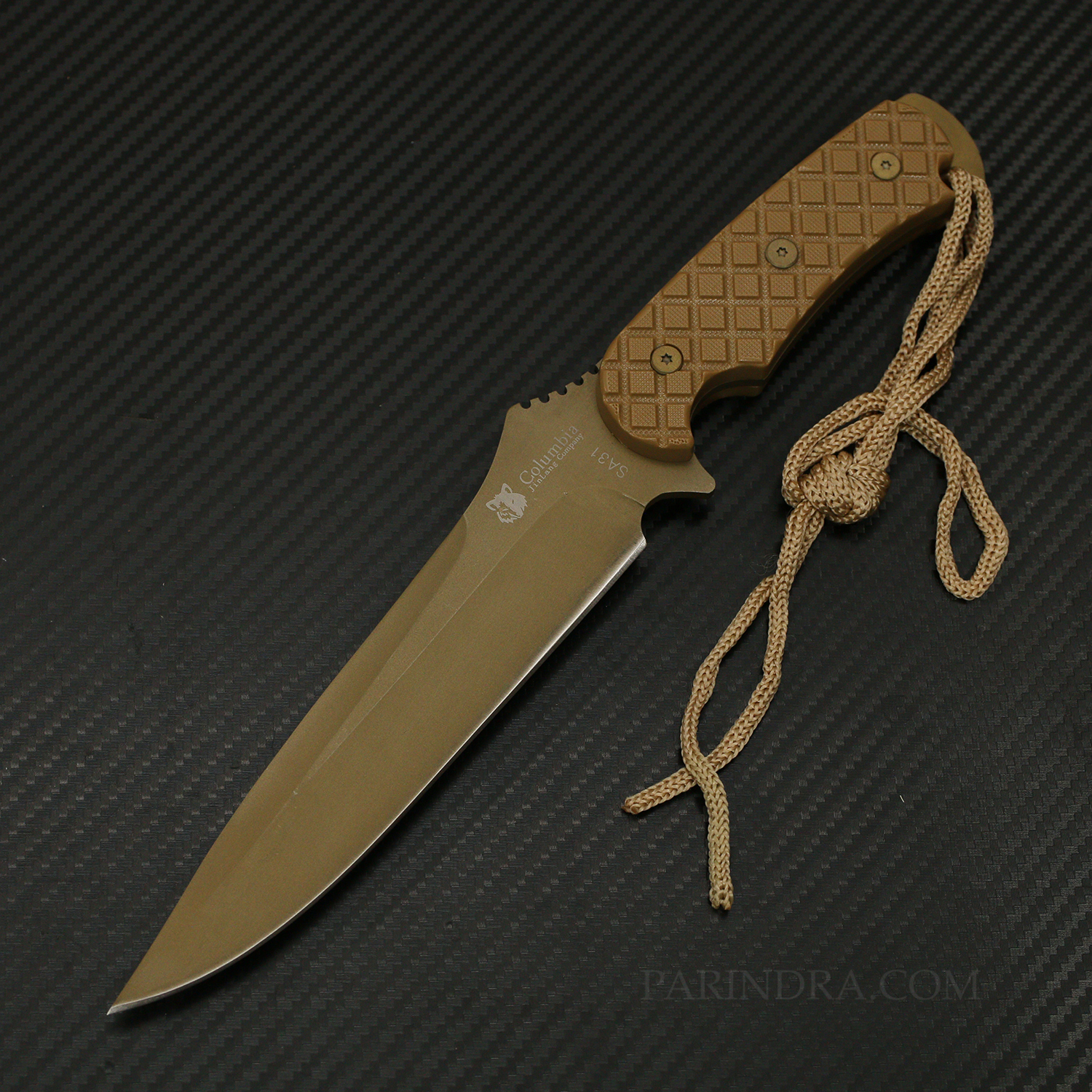 มีดเดินป่า COLUMBIA รุ่น SA31 DESERT ACU ซองลายพรางทะเลทราย