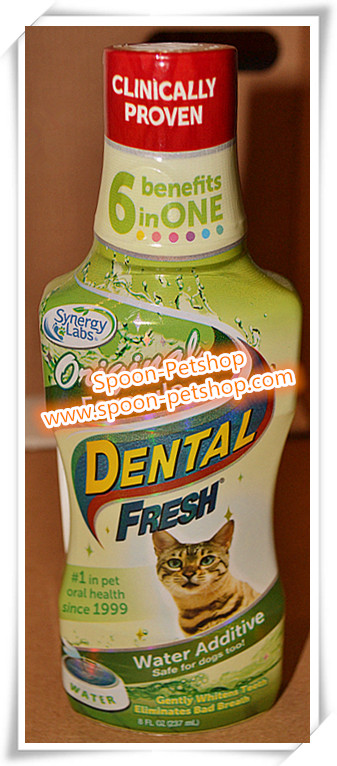 Dental Fresh for Cats 8oz น้ำยาทำความสะอาดฟัน ลดคราบหินปูน ป้องกันฟันผุ ปกป้องจากโรคเหงือกและฟัน