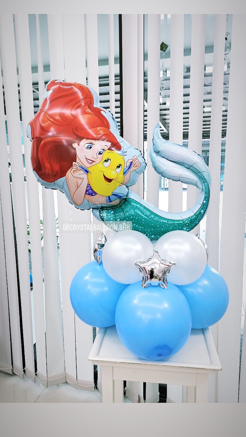 ลูกโป่ง วันเกิดเด็กหญิง Theme Mermaid น่ารัก น่ารัก พร้อมตกแต่ง สามารถเปลี่ยนสีลูกโป่ง/เปลี่ยนฟอยล์การ์ตูนได้