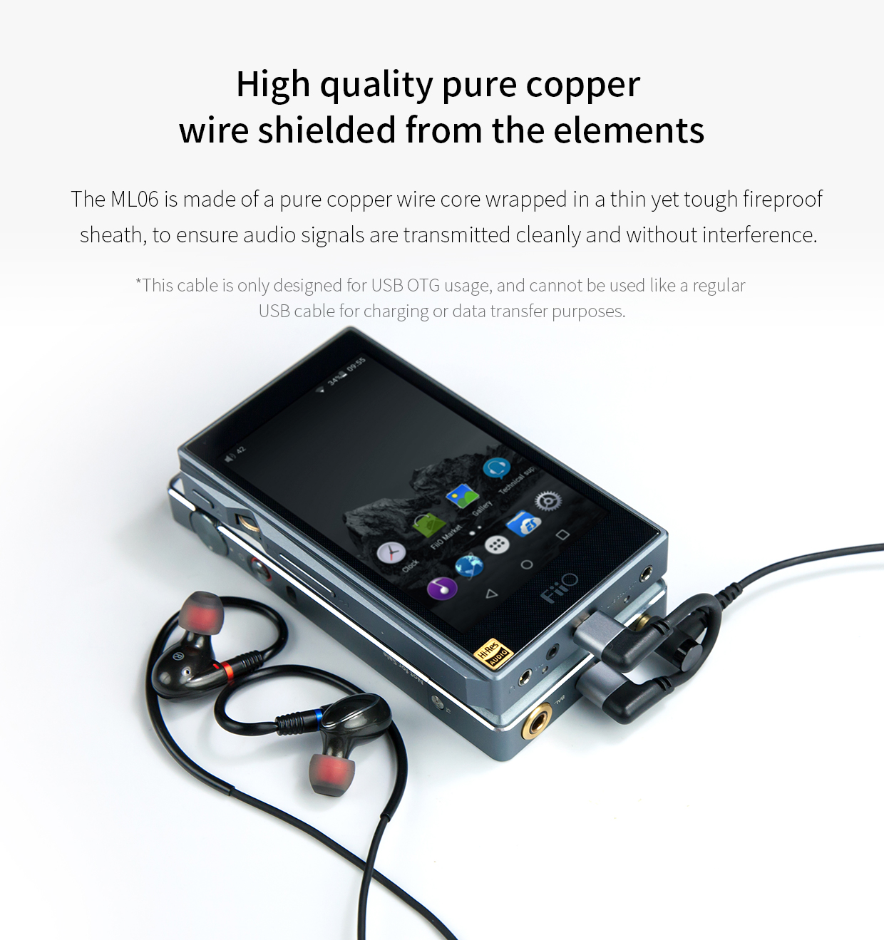 ขาย FiiO ML06 สาย micro USB to micro USB