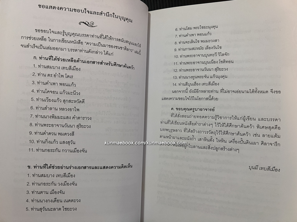 ความเป็นมาของชนชาติลาว เล่ม 1 : การตั้งถิ่นฐานและการสถาปนาอาณาจักร โดย บุนมี เทบสีเมือง / ไผท ภูธา แปล