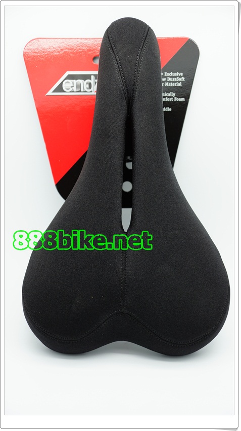 เบาะจักรยาน ENDZONE อานวีโล่ รุ่น VL-3125, OZONE, ผ้าไลกร้า LYCRA หุ้ม, สีดำ