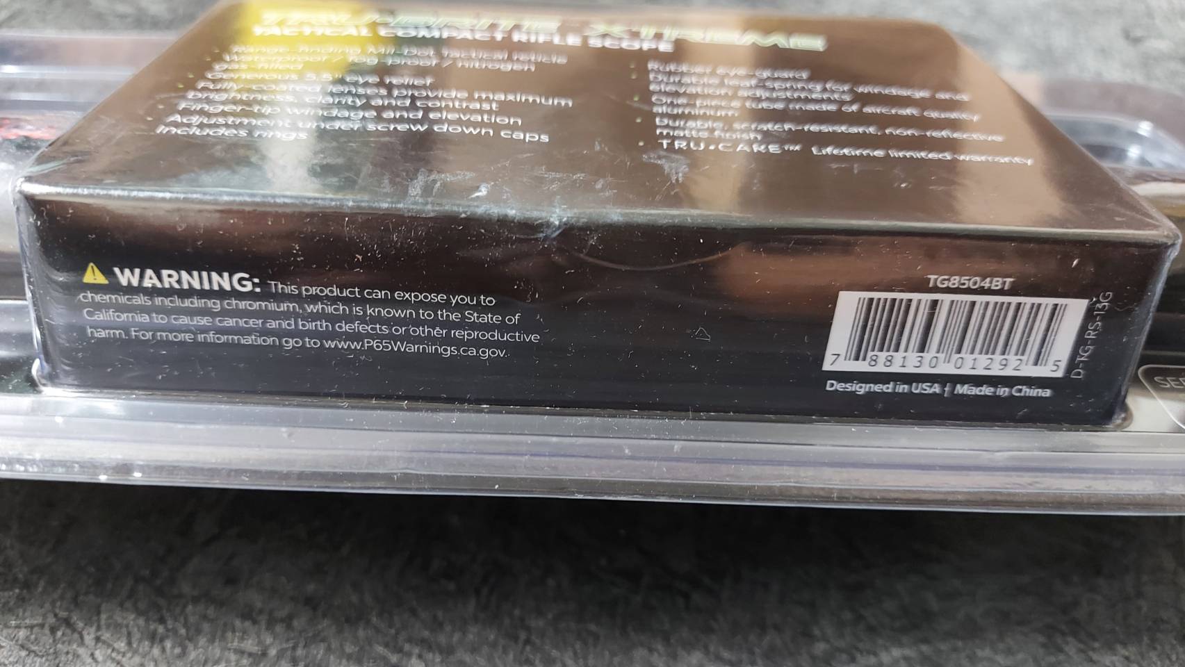 SCP TAC 4X32 W/RINGS BLK