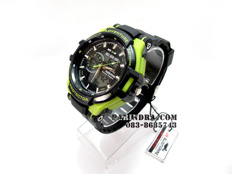 US submarine Protector รุ่น TP3135M สีดำตัดเขียวอ่อน พื้นเทา