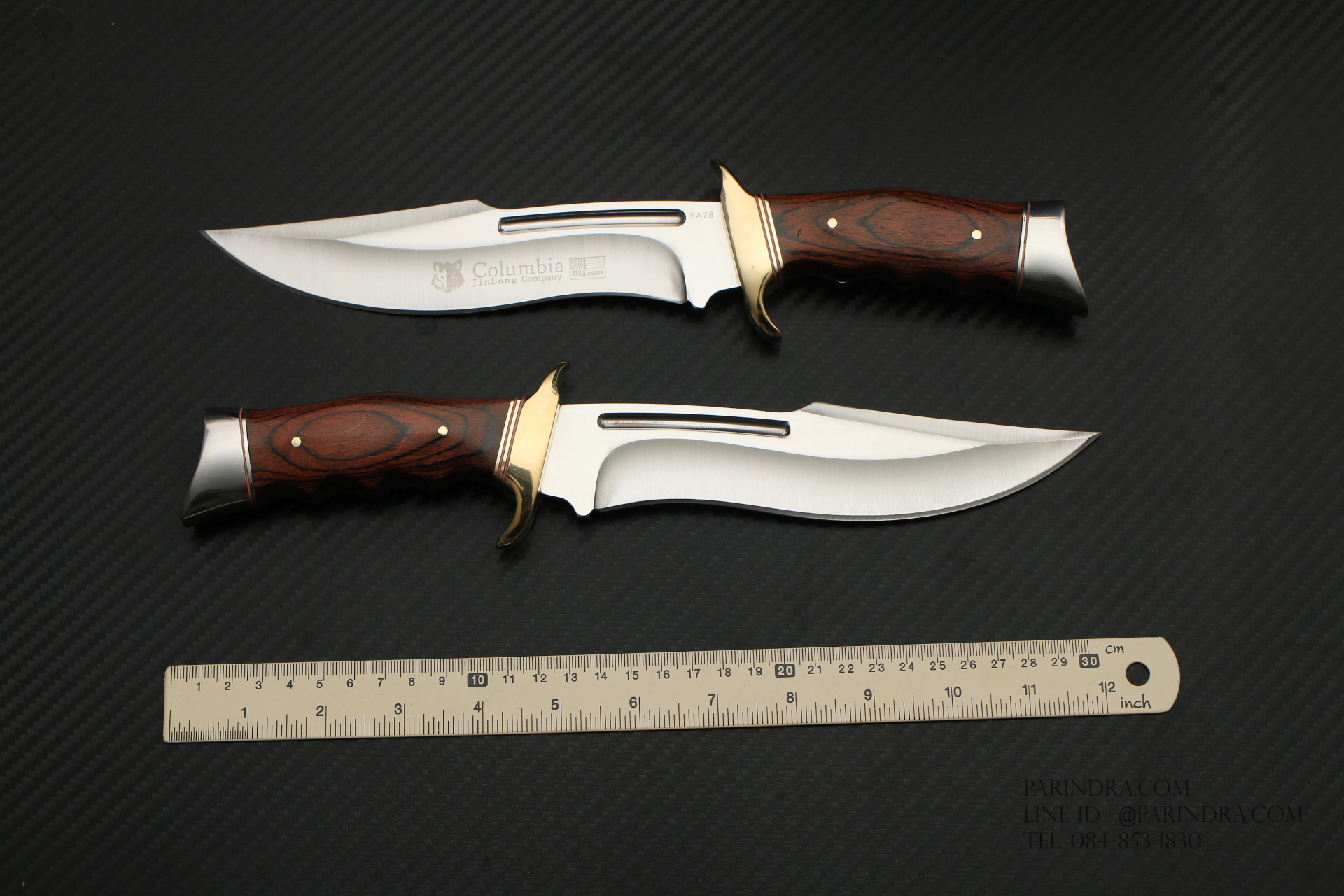 มีดเดินป่า COLUMBIA รุ่น SA78 ด้ามไม้ ทรงใบมีดสวย (ยอดนิยม)