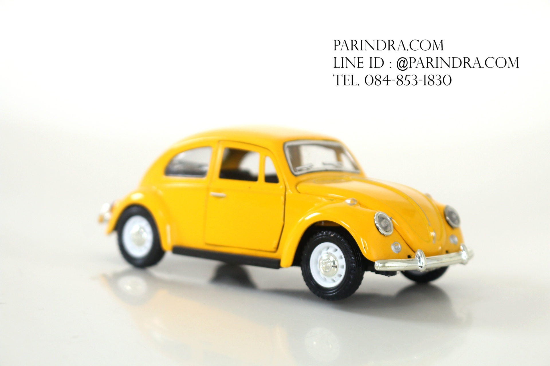 โมเดลรถเหล็กรถเต่า Volkswagen 1967 อัตราส่วน 1:32 สีเหลืองเข้ม