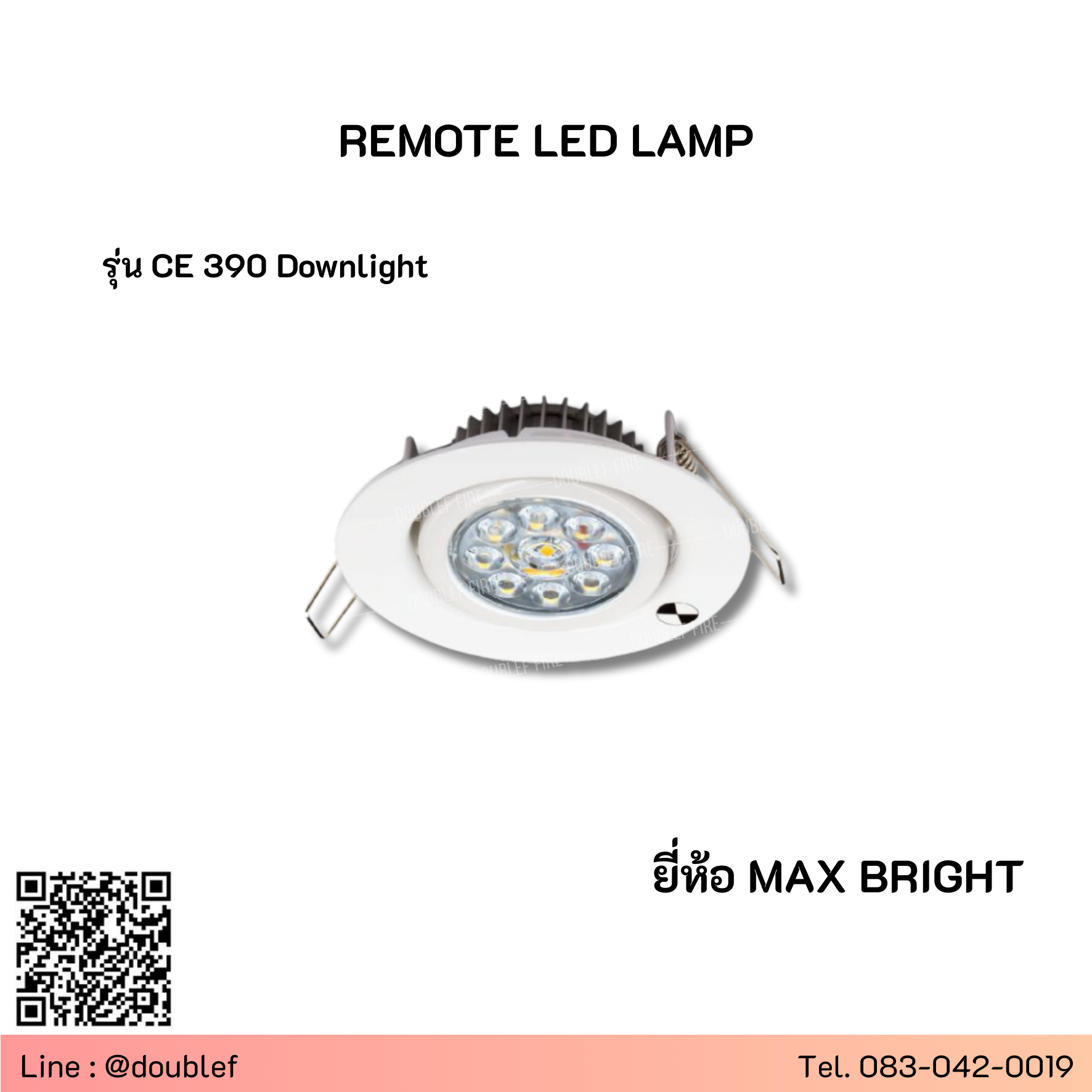 "MAX BRIGHT" Model. CE390 REMOTE LED LAMP