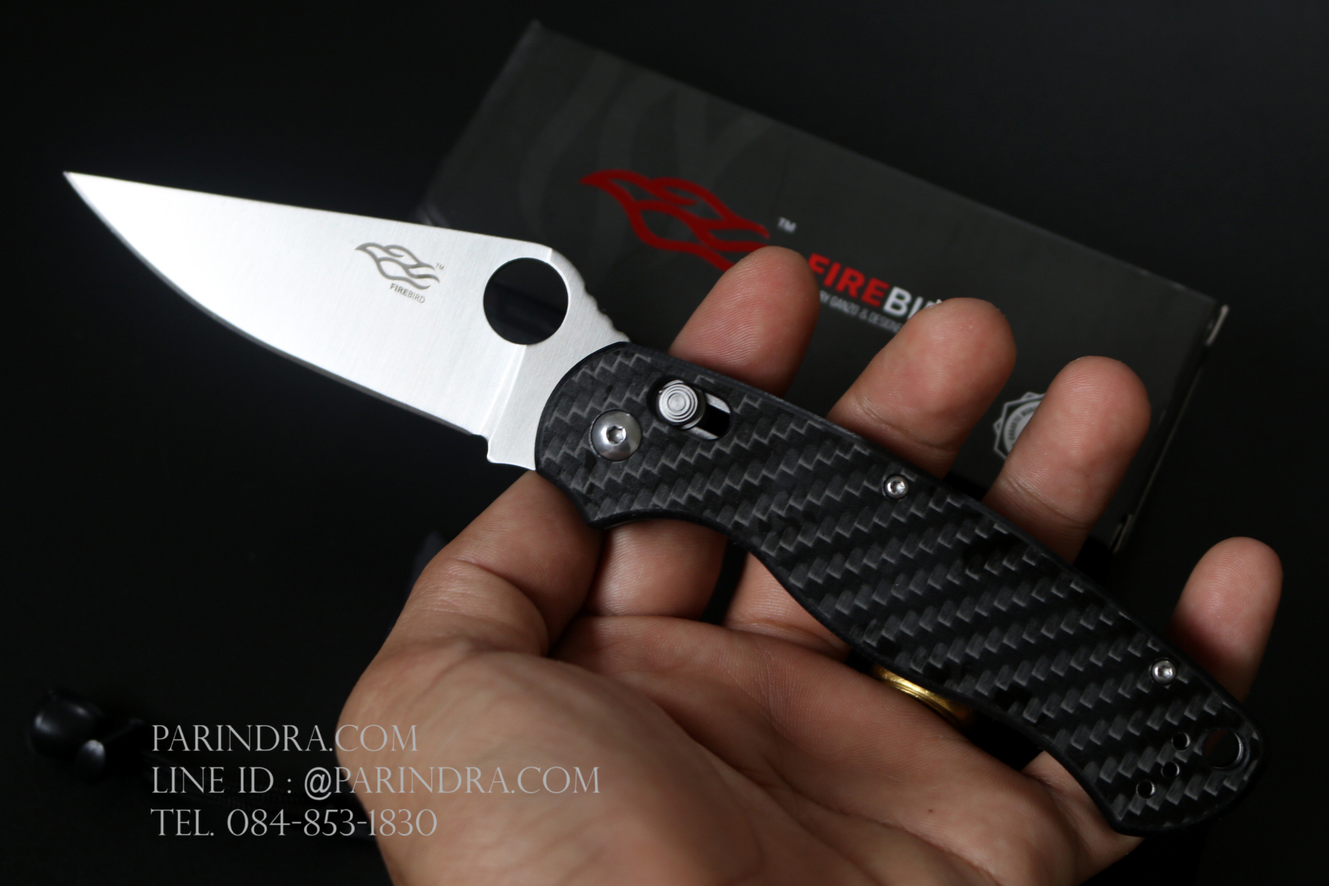 มีดพับ Ganzo รุ่น F729-CF ด้ามสีดำ ของแท้ 100%