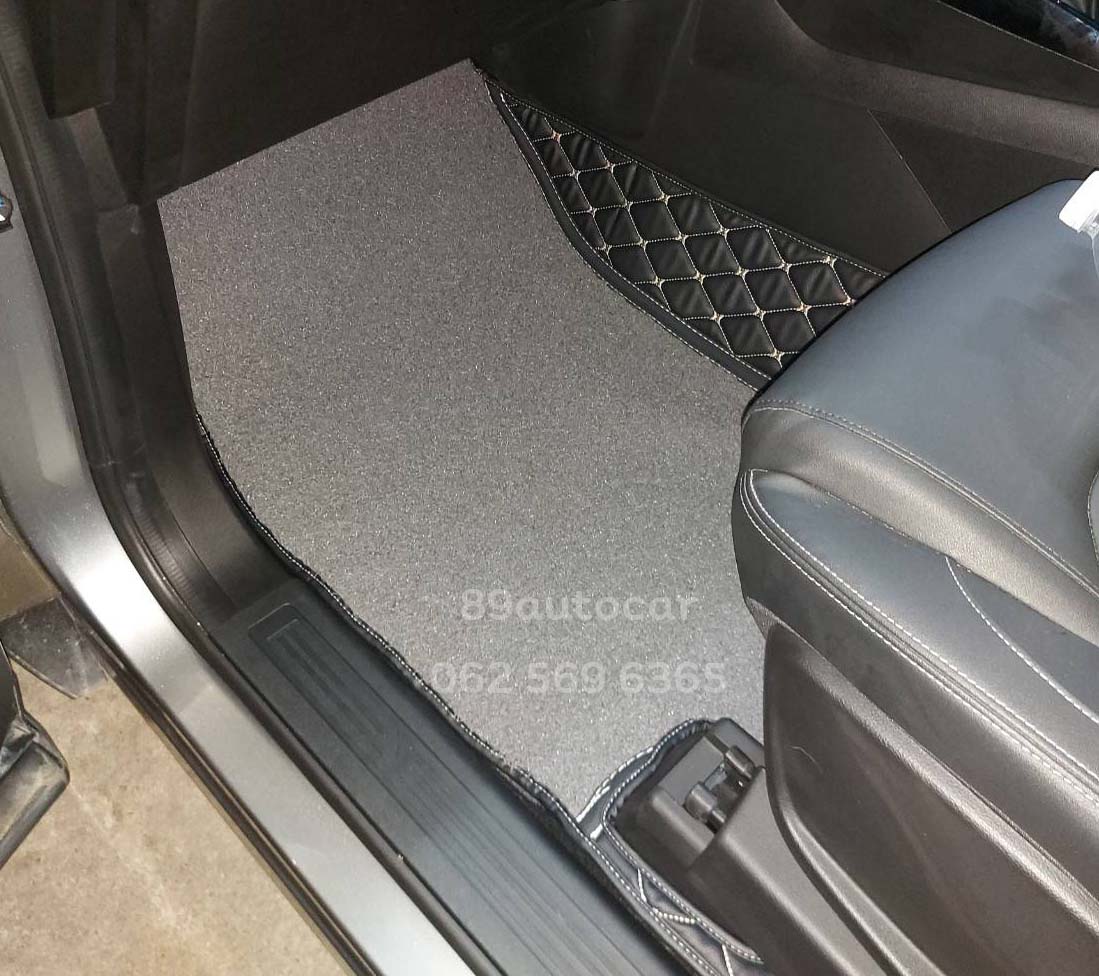 ขายพรมรถยนต์ Chevrolet Cabtiva 2020 ปูพรม8ดี สีดำด้ายทอง เย็บติด ไวนิลเทา