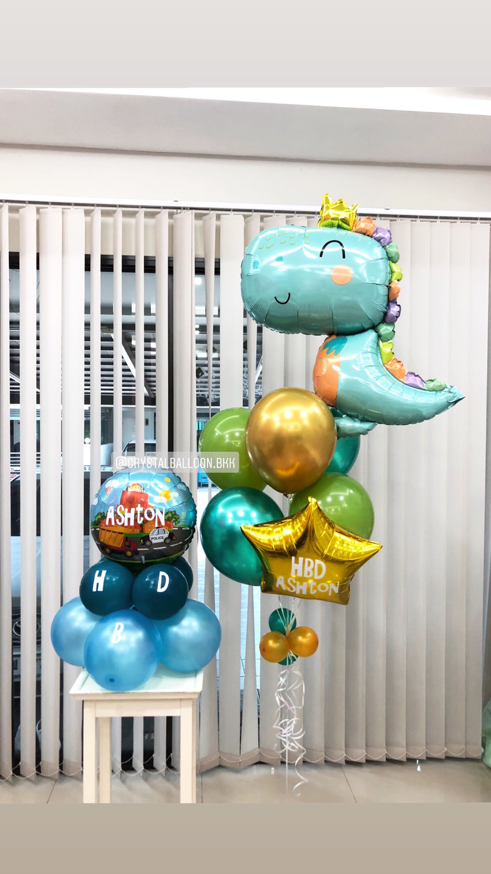 ลูกโป่ง วันเกิดเด็ก ช่อลูกโป่งไดโนเสาร์ Anagram ช่อ 7 ลูก 1 ช่อ พร้อม ฟอยล์ดาว ขนาด 24" 1 ชิ้น พร้อม ฟอยล์กลม ตั้งฐาน 1 ชิ้น พร้อมตกเเต่ง สามารถเปลี่ยนสีลูกโป่ง/เปลี่ยนข้อความ/เปลี่ยนฟอยล์ตกแต่งได้