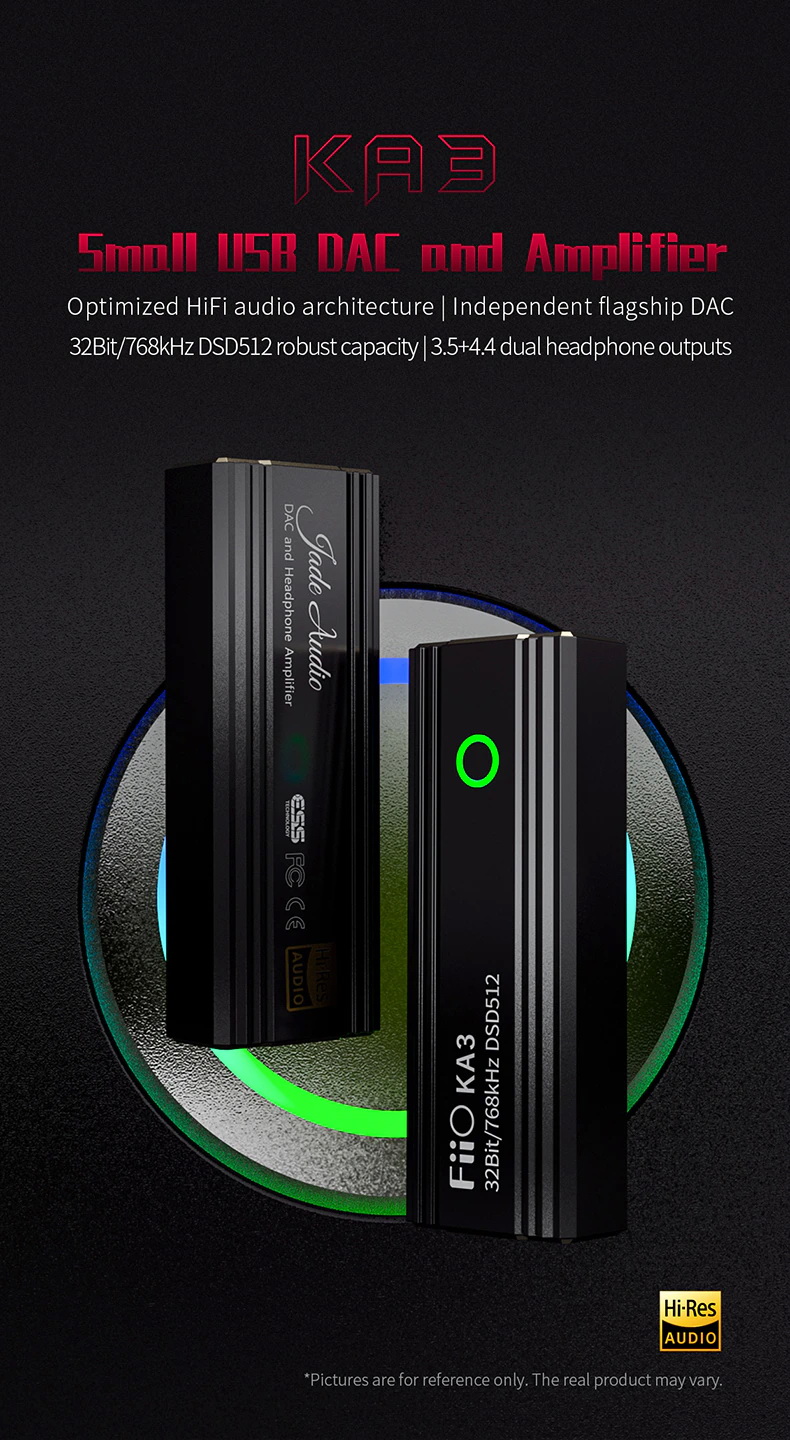 FiiO KA3 DAC/AMP พกพาระดับเรือธง รองรับ 32Bit/768kHz, DSD512