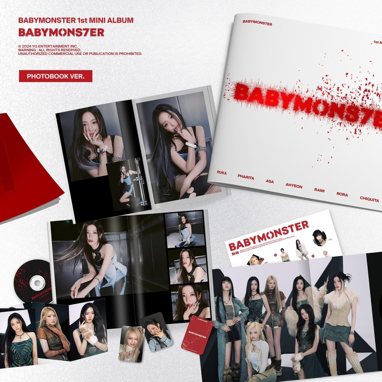 PRE. อัลบั้ม #BABYMONSTER 1st MINI ALBUM [BABYMONS7ER] PHOTOBOOK VER. (รอ 14-25 วัน)
