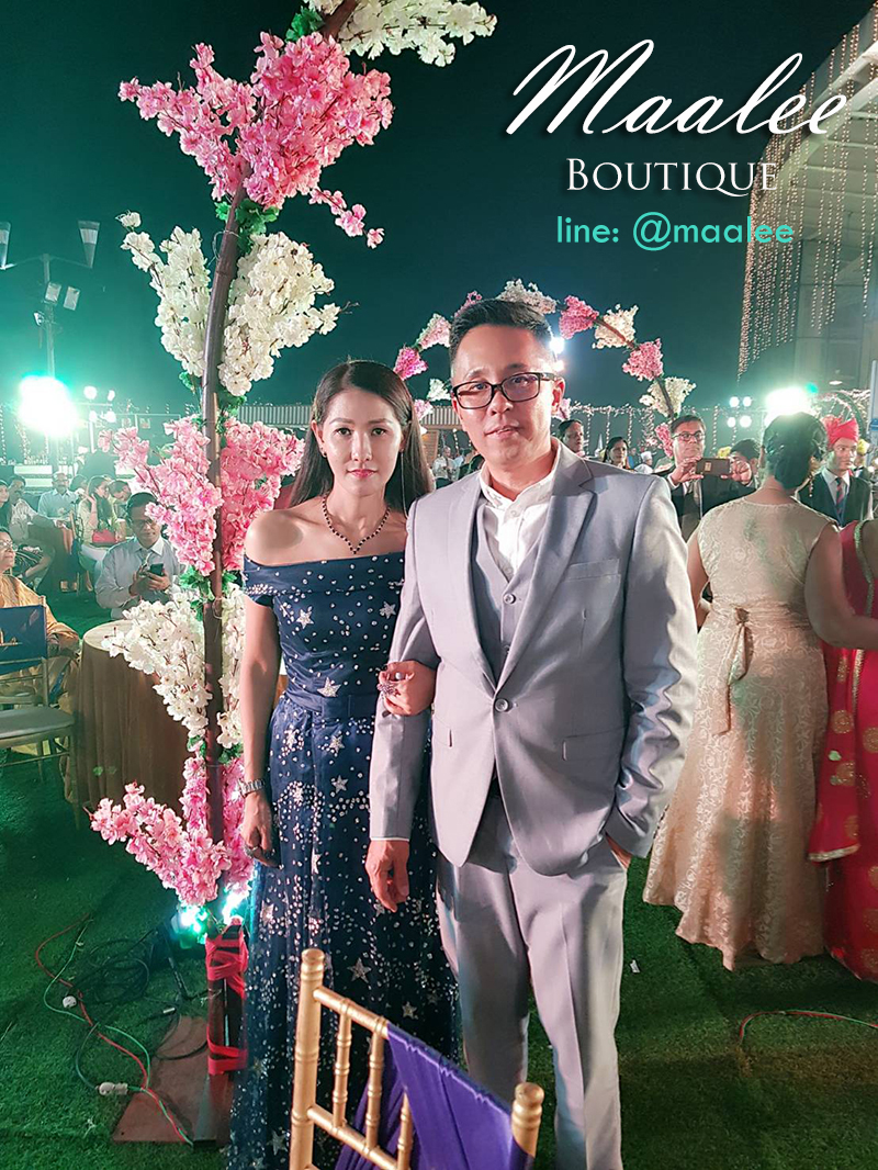 พร้อมเช่า ชุดสูทชาย สีเทาอ่อน เข้ารูป พร้อมเสื้อกั๊ก