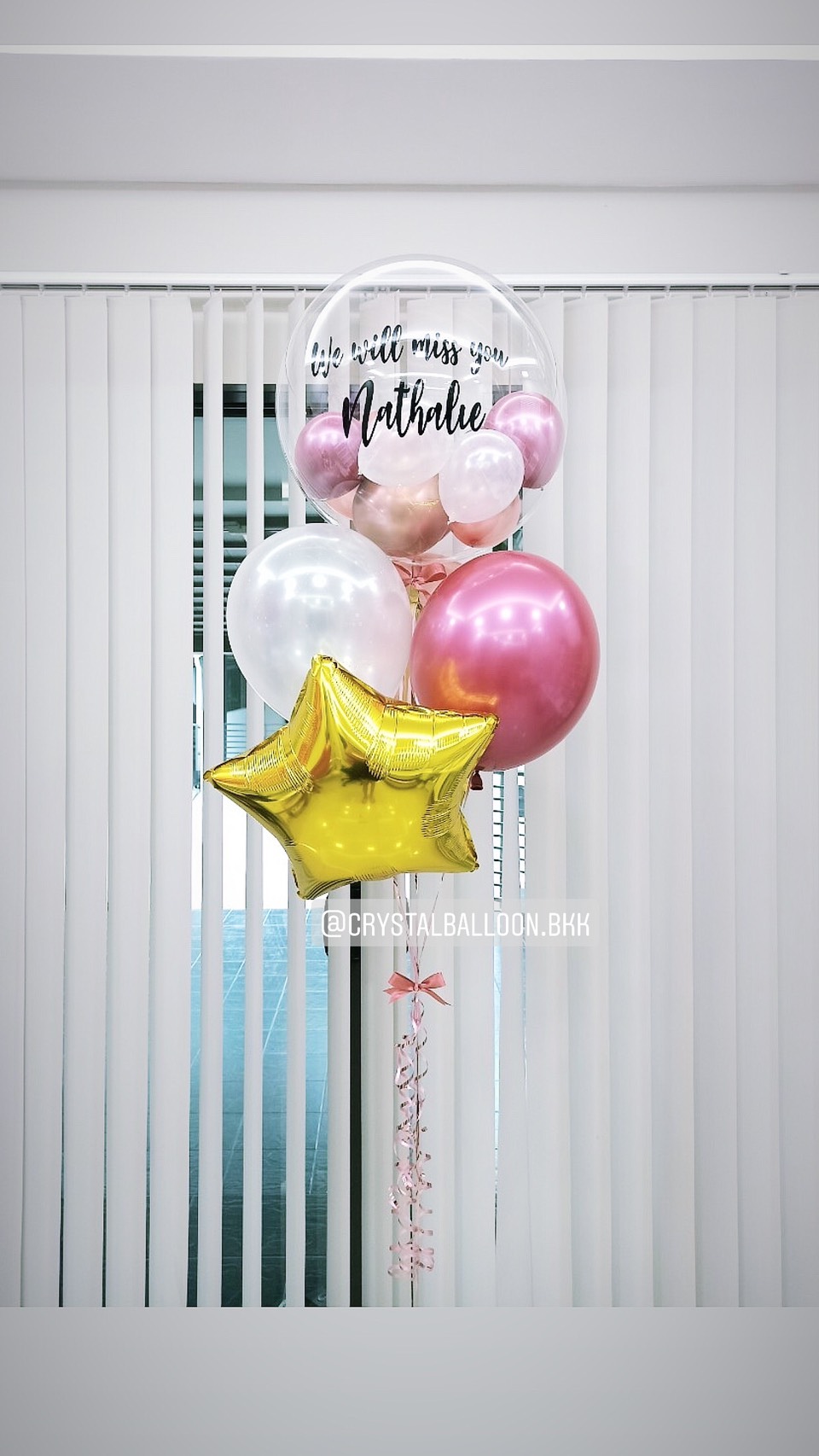 ลูกโป่ง อำลา Bubble USA ขนาด 24" พร้อม ลูกโป่ง,ฟอยล์ดาว ขนาด 18" 1 ชิ้น พร้อมตกเเต่ง สามารถเปลี่ยนสีลูกโป่ง/เปลี่ยนข้อความได้